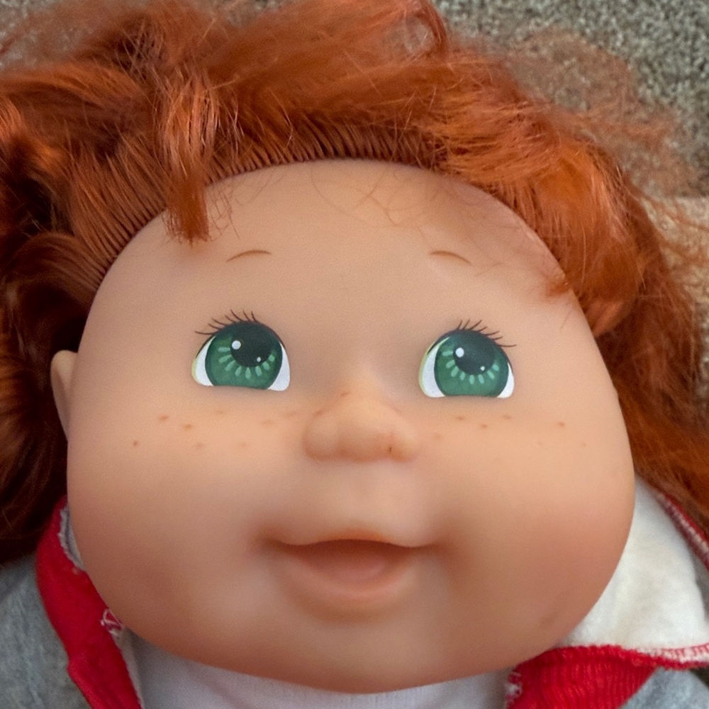 Cabbage Patch Kid Redhead Doll with Gray CPK hooded sweatshirt 1995 on tag - Picture 15 of 16